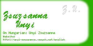 zsuzsanna unyi business card